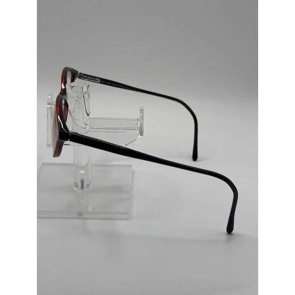 Vintage Marchon Eyeglasses Black Red Cat Eye Frame Italy 140mm Women's